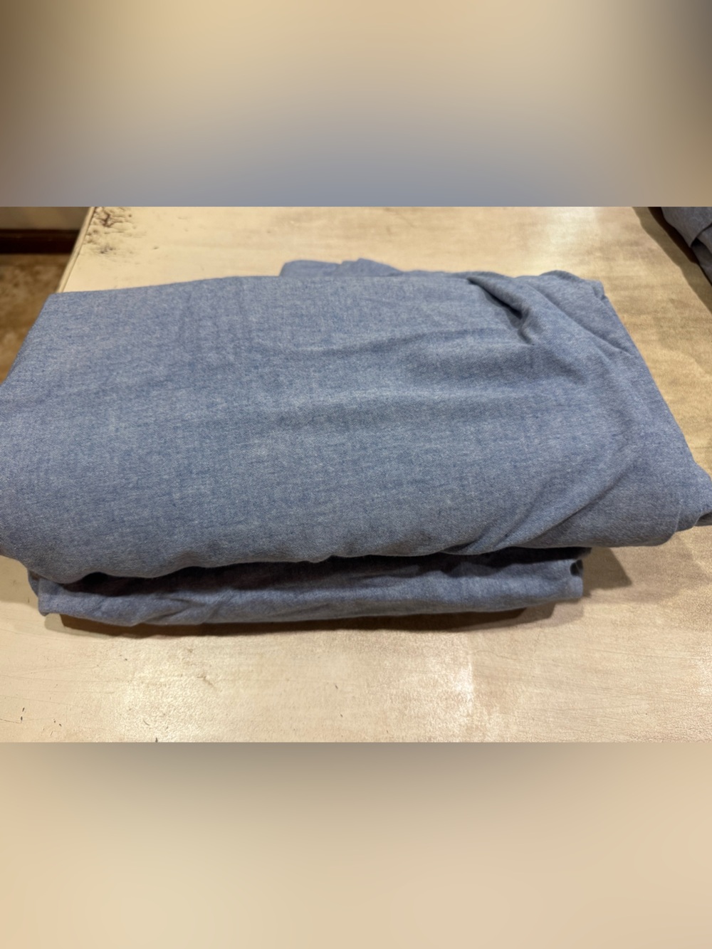 Ralph Lauren Twin Sheet Fitted and Flat Chambray Blue Label Vintage Nice!